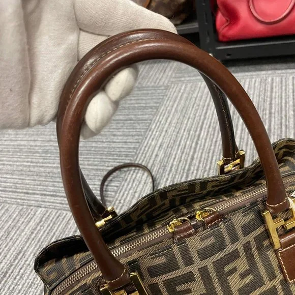 FENDI Zucca Canvas Hand Bag Brown - Picture 4 of 8